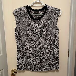 Worthington, Black and white cheetah blouse, sz. M, great condition.